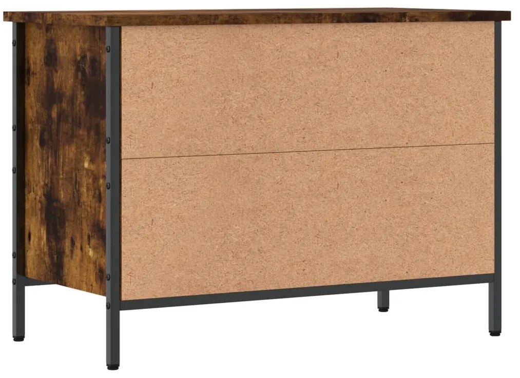 vidaXL Παπουτσοθήκη Καπνιστή Δρυς 69 x 35 x 50 εκ. από Επεξεργ. Ξύλο