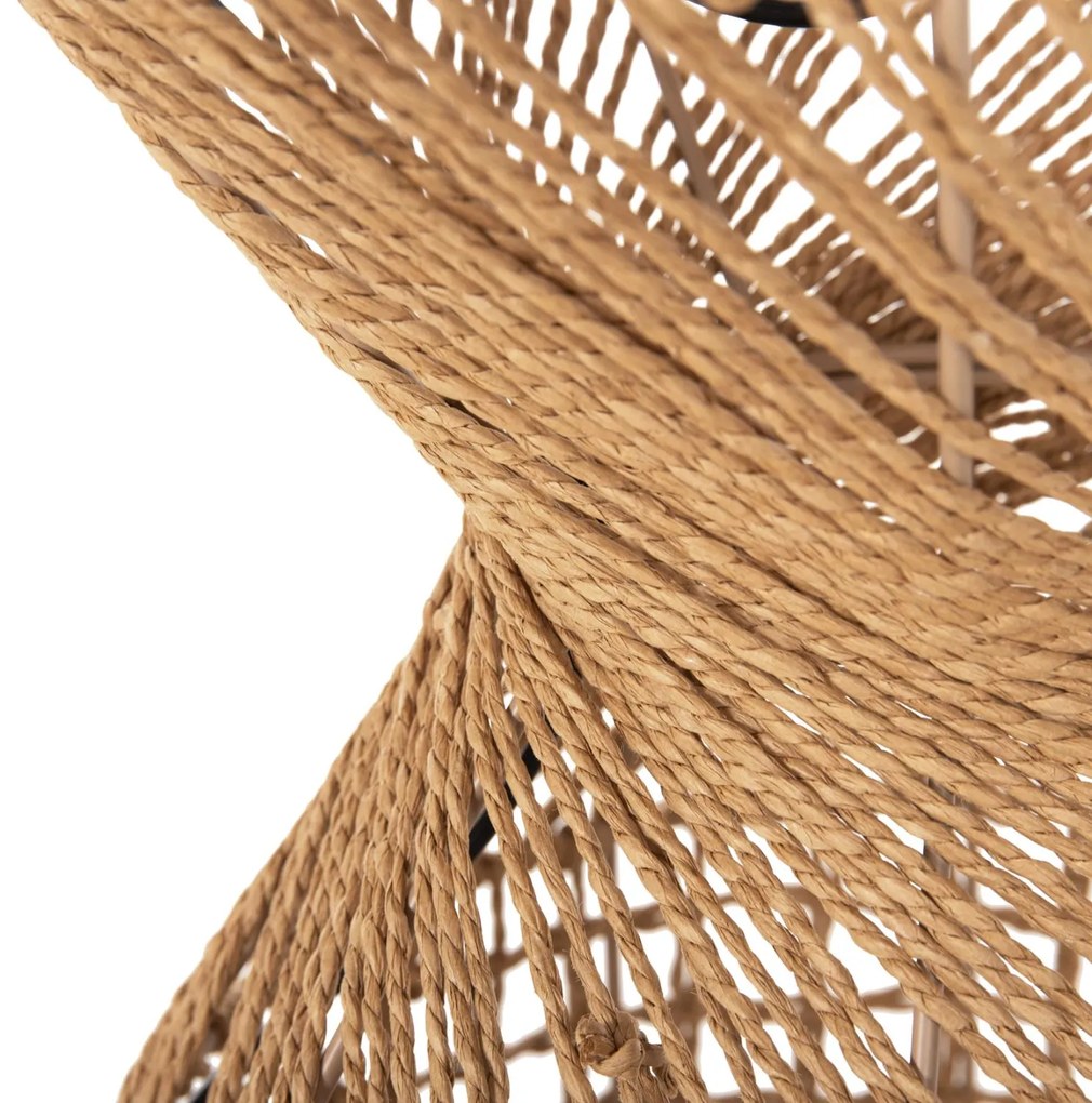 Φωτιστικό Δαπέδου C4358 Μέταλλο - Paper Rope σε Καφέ Φ25x102Υεκ. 25x25x102 εκ.