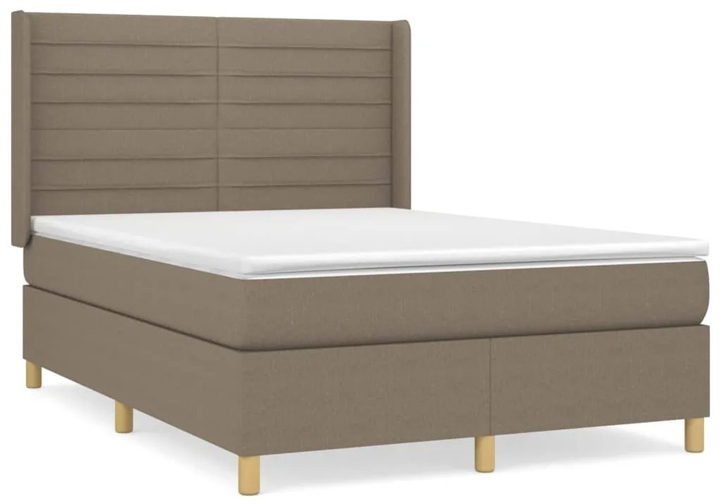 ΚΡΕΒΑΤΙ BOXSPRING ΜΕ ΣΤΡΩΜΑ TAUPE 140X190 ΕΚ. ΥΦΑΣΜΑΤΙΝΟ 3132069