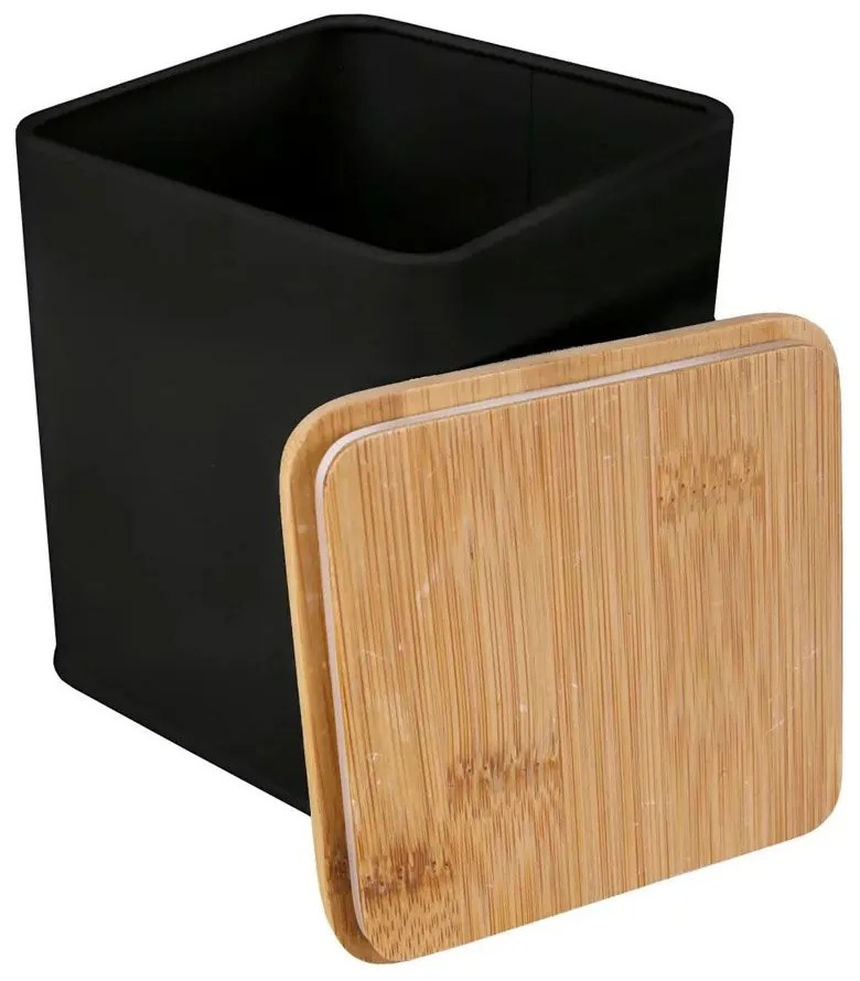 Κουτί Αποθήκευσης Cassone M 11x14cm Black Kleine Wolke Μέταλλο,Bamboo