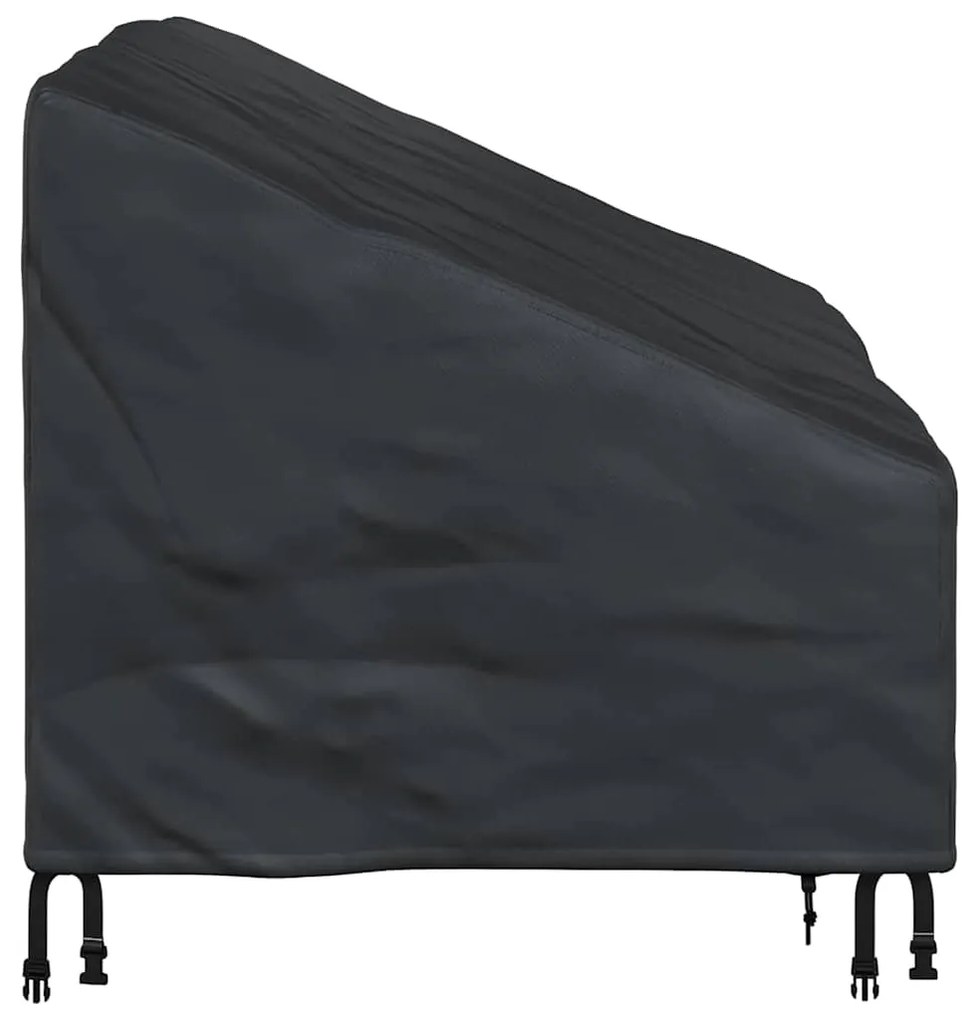 vidaXL Κάλυμμα Παγκάκι Κήπου Μαύρο 130 x 95 x 40 / 80 εκ Ύφασμα 420D