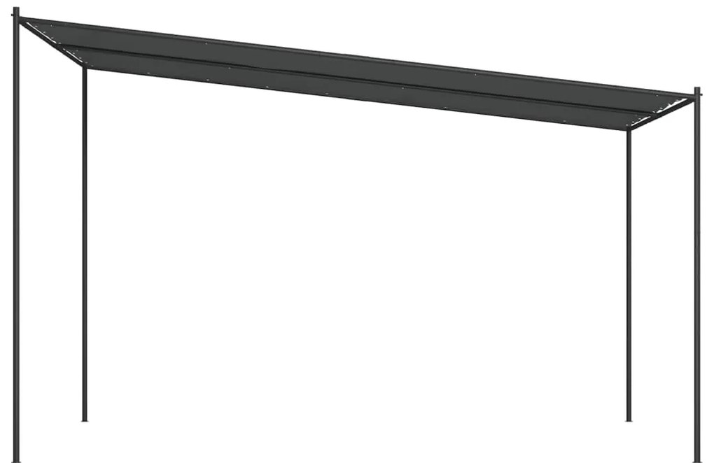 vidaXL Κιόσκι Ανθρακί 4x4 μ. 180 γρ/μ² από Ύφασμα και Ατσάλι