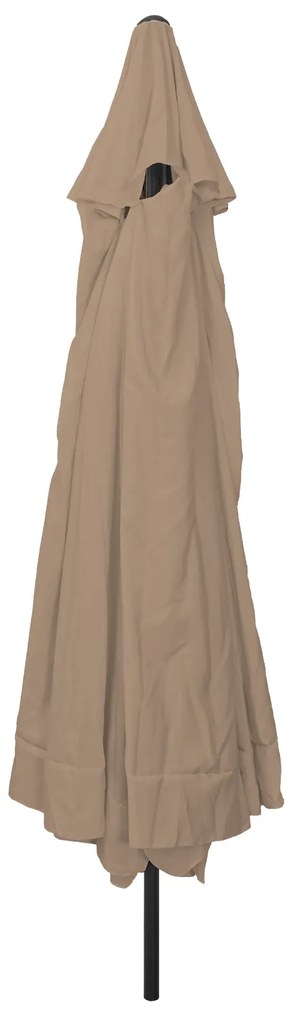 vidaXL Ομπρέλα Κήπου ø395x245 cm Ταουπέ
