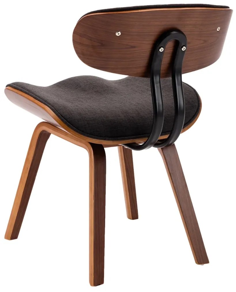 vidaXL Καρέκλες Τραπεζαρίας 4 τεμ. Γκρι από Λυγισμένο Ξύλο και Ύφασμα