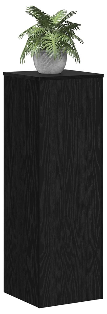 vidaXL Βάση φυτών Μαύρη Οξυά 33 x 33 x 100 cm Επεξεργασμένο ξύλο