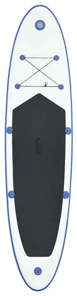 vidaXL Σετ Σανίδας Stand Up Paddle / Surf Φουσκωτό Μπλε και Λευκό