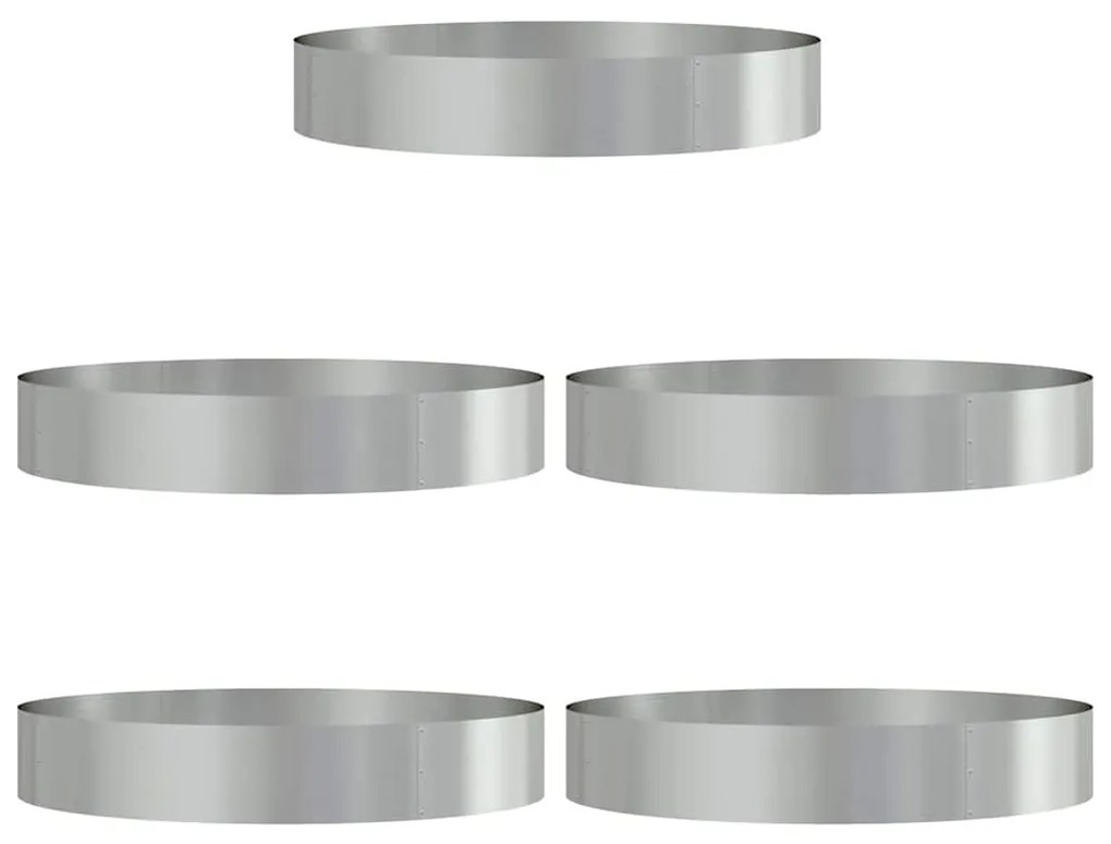 vidaXL Γλάστρες Κήπου 5 τεμ, 120x120x20 εκ, Γαλβανισμένο Ατσάλι