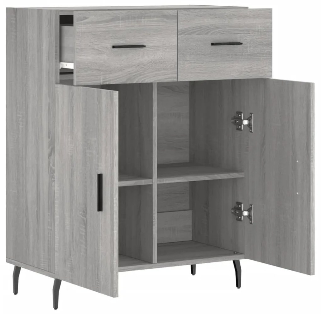 vidaXL Ντουλάπι Γκρι Sonoma 69,5 x 34 x 90 εκ. από Επεξεργασμένο Ξύλο
