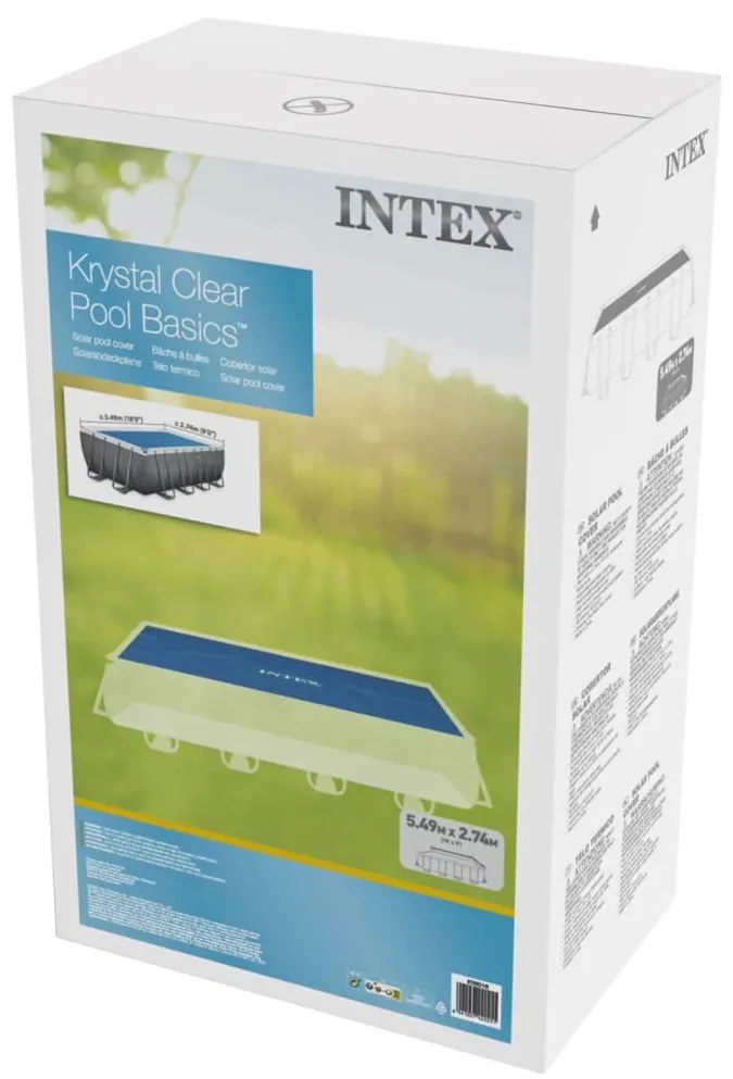 INTEX Κάλυμμα Πισίνας Ηλιακό Μπλε 538 x 253 εκ. από Πολυαιθυλένιο