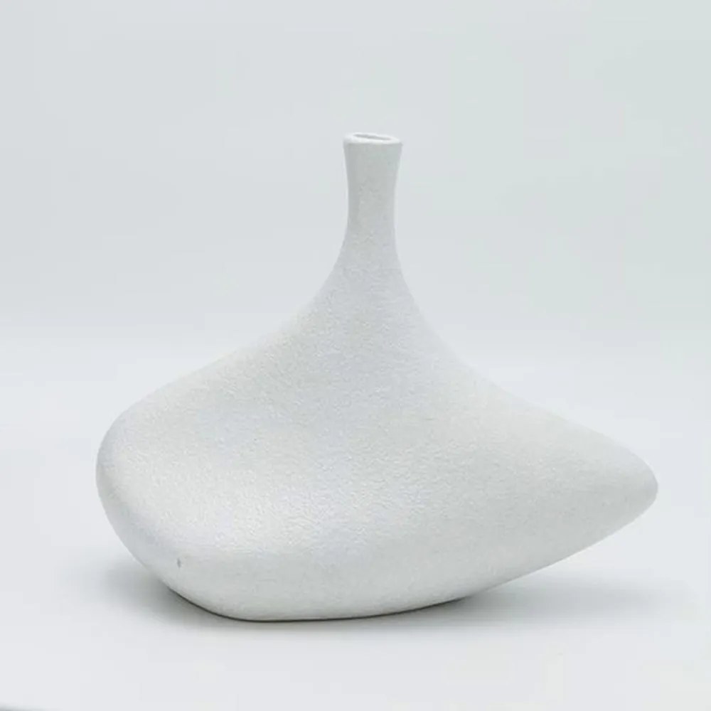 Βάζο Κεραμικό 819-00115 25x12x21cm White Estheti Home Κεραμικό