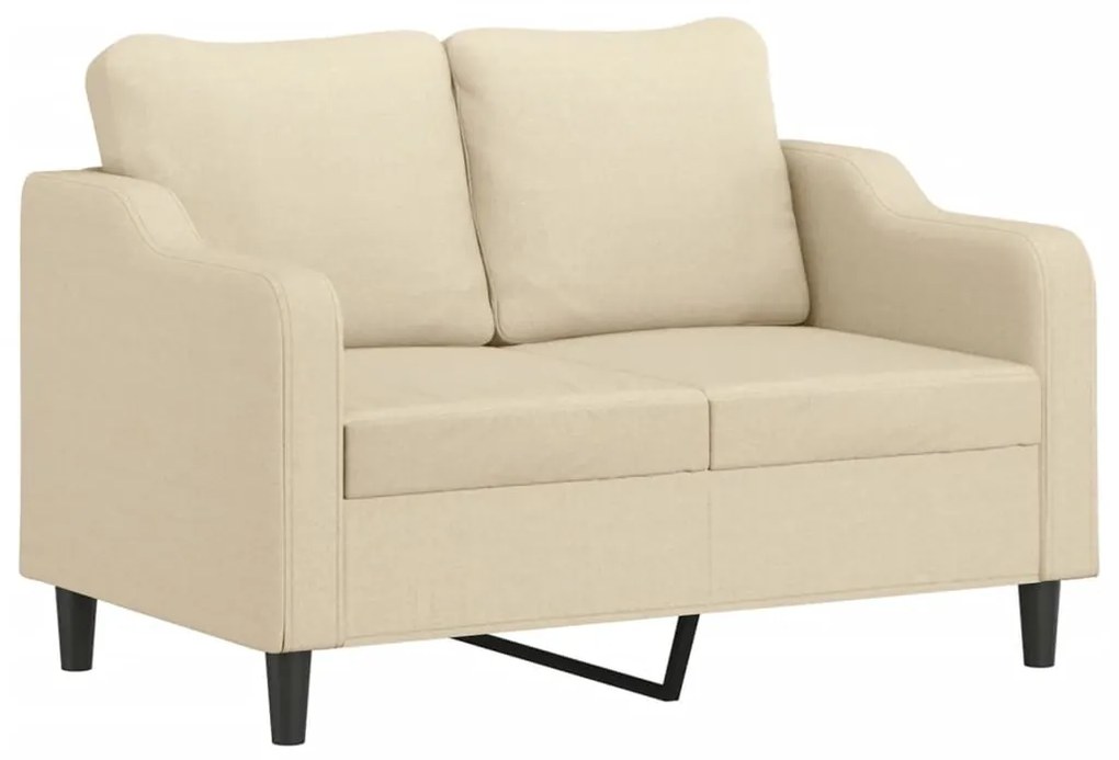 vidaXL Σετ Σαλονιού 3 Τεμαχίων Κρεμ από Ύφασμα Μικροϊνών με Μαξιλάρια