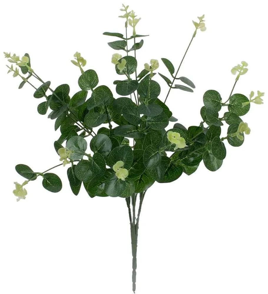 Τεχνητό Κλαδί-Φυτό Eucalyptus 78295 45cm Green-White GloboStar Πλαστικό, Ύφασμα