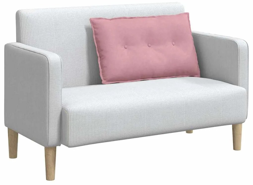 vidaXL Μαξιλάρι Πλάτης Ροζ 80 x 50 cm Υφασμάτινο Κορντουρά