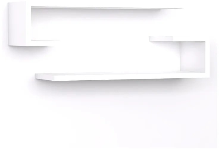 Ραφιέρα τοίχου Eldo pakoworld σετ 2τεμ μελαμίνη σε λευκή απόχρωση 60x19.6x15εκ