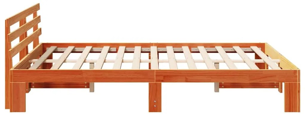 vidaXL Σκελετός Κρεβατιού Καφέ 160 x 200 cm Μασίφ ξύλο πεύκου