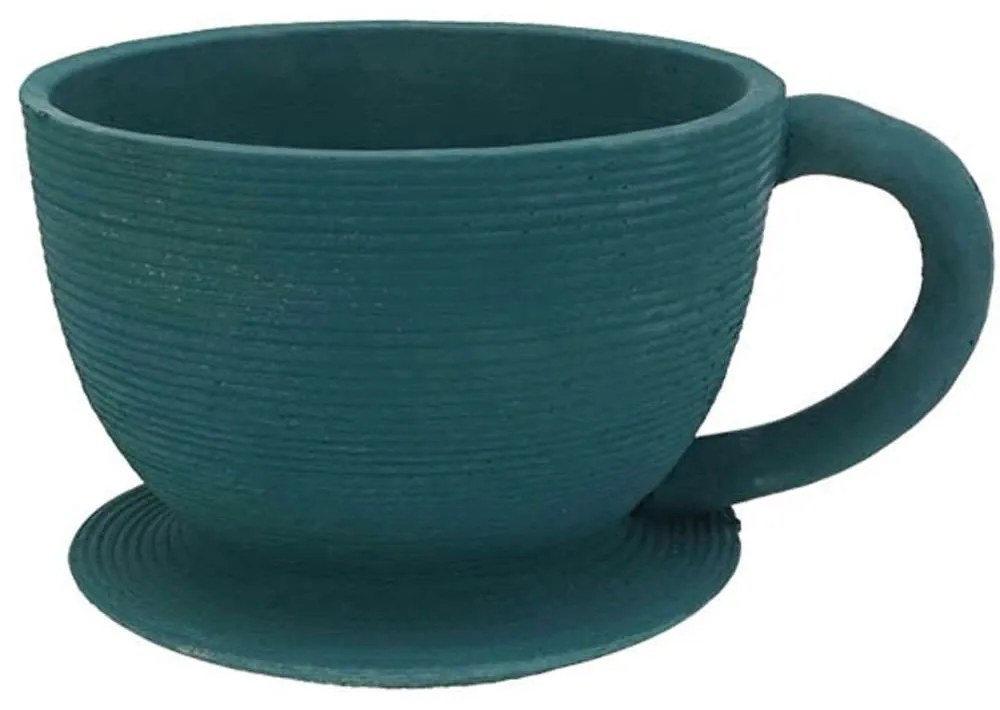Κασπώ Φλυτζάνα 06-00-21209-2 25,5x19x14cm Petrol Marhome Cement