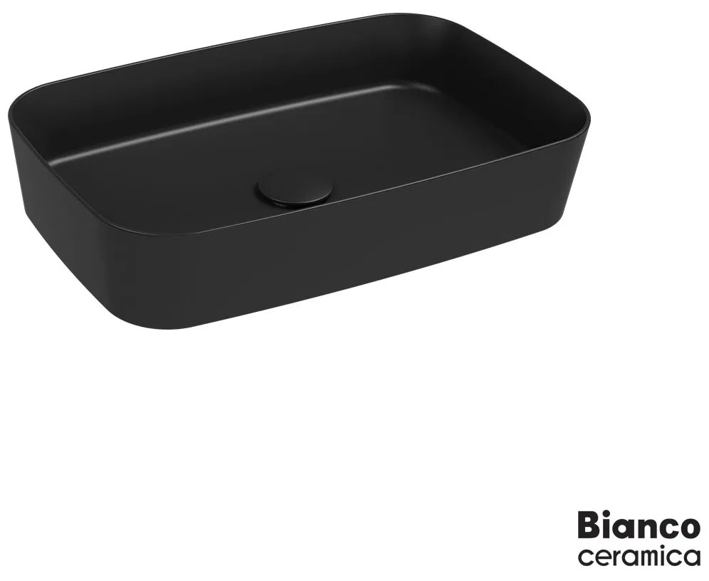 Νιπτήρας Πορσελάνης 60 x 38εκ. Bianco Ceramica Black Matt 34061-401