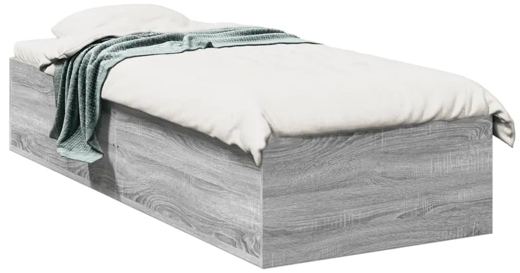 vidaXL Πλαίσιο Κρεβατιού Γκρι Sonoma 100x200 εκ. Επεξεργασμένο Ξύλο