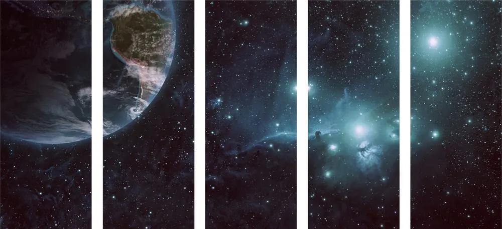 Εικόνα 5 μερών πλανήτης στο διάστημα - 100x50