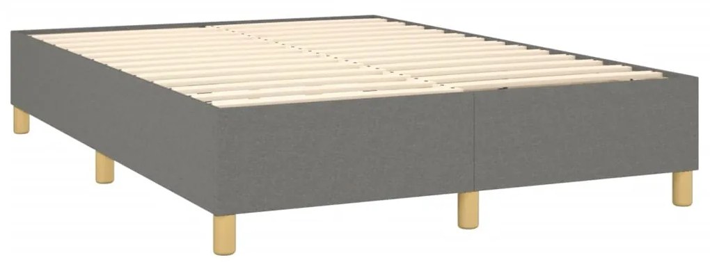 ΚΡΕΒΑΤΙ BOXSPRING ΜΕ ΣΤΡΩΜΑ ΣΚΟΥΡΟ ΓΚΡΙ 140X200 ΕΚ ΥΦΑΣΜΑΤΙΝΟ 3132154