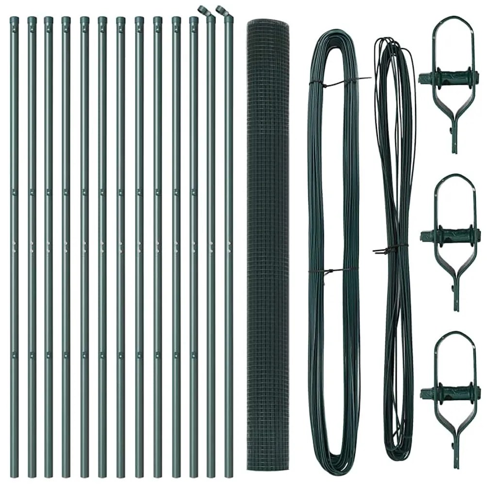 vidaXL Στύλος Περιφράξεων Πράσινο 25 x 1,5 m (25 x 25 mm πλέγμα)