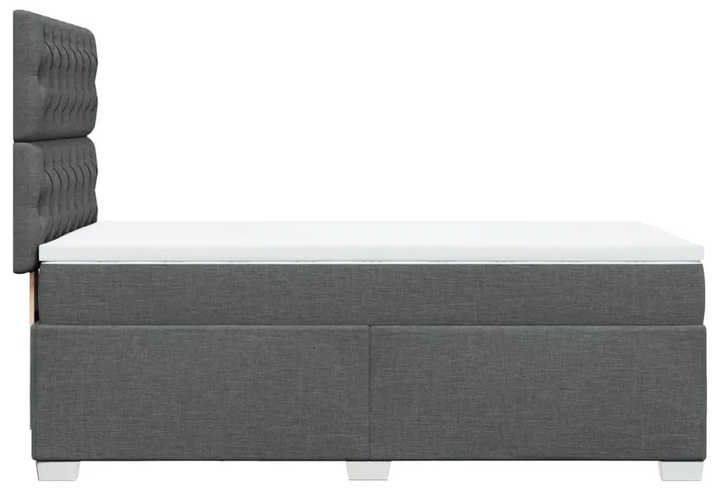 ΚΡΕΒΑΤΙ BOXSPRING ΜΕ ΣΤΡΩΜΑ ΣΚΟΥΡΟ ΓΚΡΙ 80X200 ΕΚ. ΥΦΑΣΜΑΤΙΝΟ 3292623