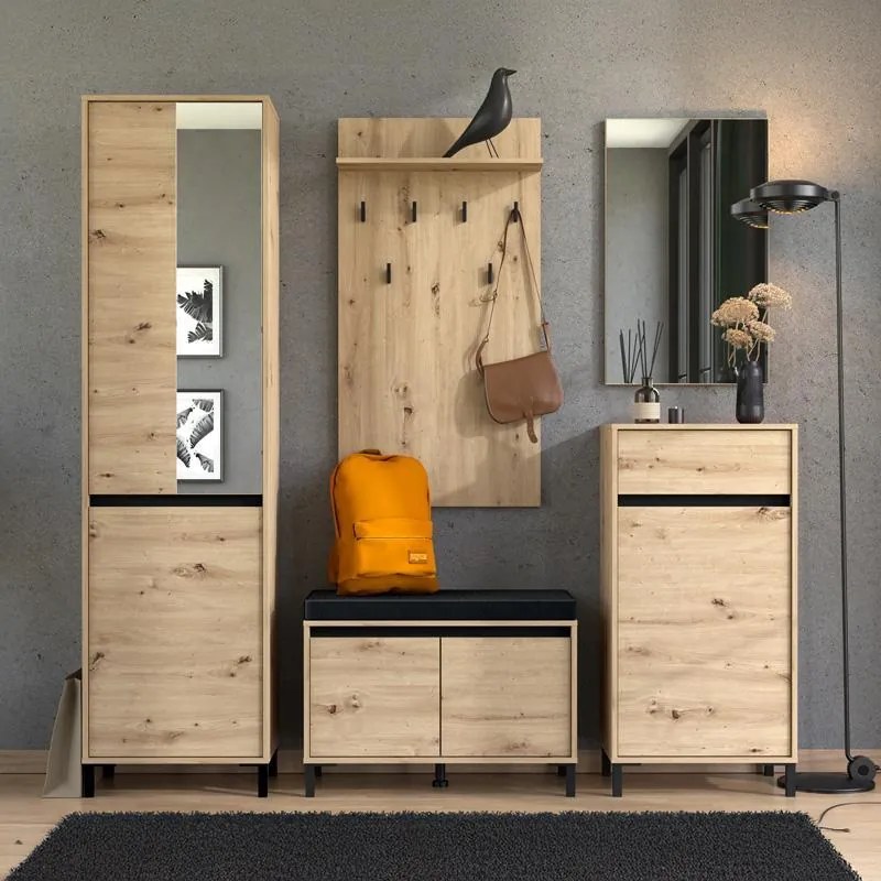 Κρεμάστρα εισόδου ARRAN CIV Artisan Oak 63x20x115εκ. 63x20x115 εκ.