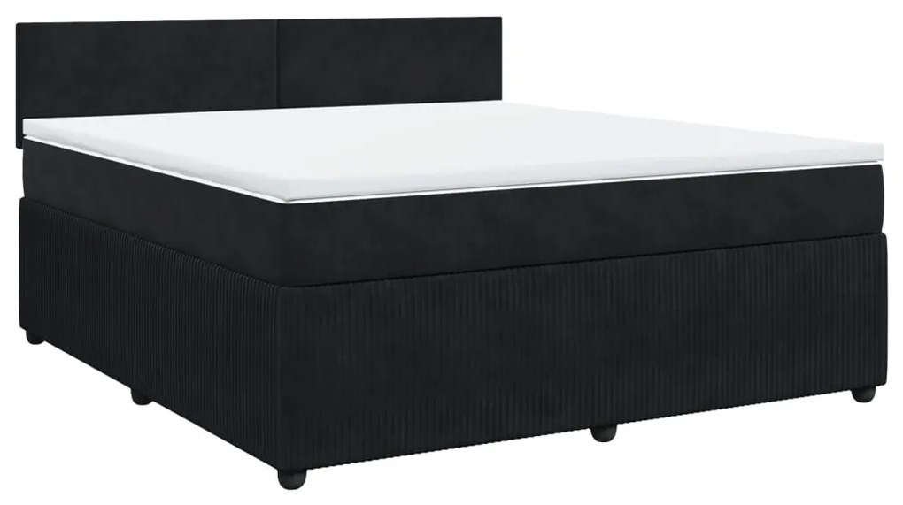 ΚΡΕΒΑΤΙ BOXSPRING ΜΕ ΣΤΡΩΜΑ ΜΑΥΡΟ 180X200 ΕΚ. ΒΕΛΟΥΔΙΝΟ 3290102