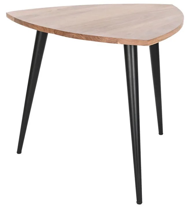 Τραπεζάκι Καφέ DKD Home Decor Μέταλλο ξύλο ακακίας 90 x 90 x 76 cm