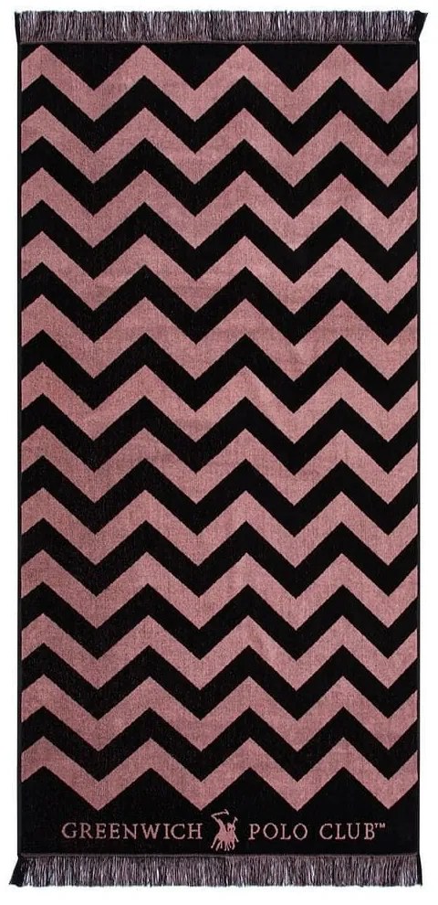 Πετσέτα Θαλάσσης 3649 Somon-Black Greenwich Polo Club Θαλάσσης 90x170cm 100% Cotton