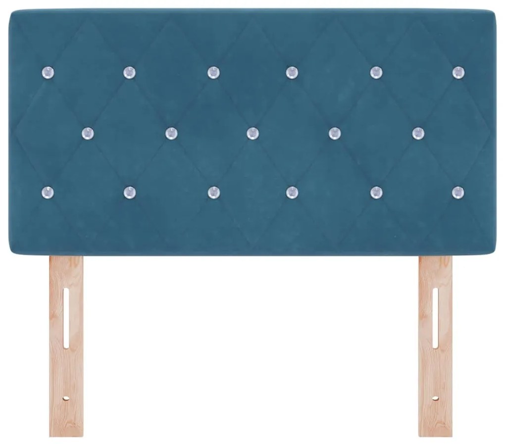 vidaXL LED κεφαλάρι με φώτα λωρίδας LED Σκούρο Μπλε 80 cm Πολυεστέρας