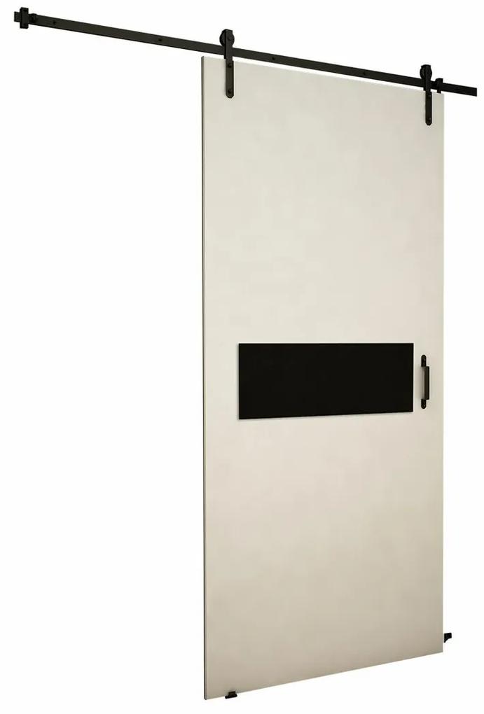 Συρόμενες πόρτες Dover 158, 37 kg, Άσπρο, Μαύρο, Πλαστικοποιημένη μοριοσανίδα, Αλουμίνιο | Epipla1.gr