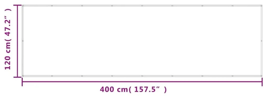 Διαχωριστικό Βεράντας Άμμου 120x400εκ 100% Πολ. Ύφασμα Oxford - Κίτρινο