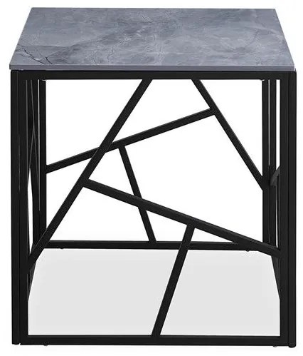 Uni 2 Τραπεζακι Σαλονιου Γκρι Μαρμαρο 55x55x55