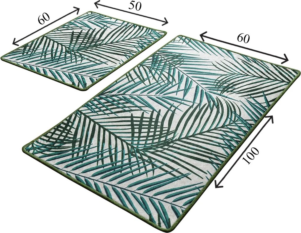 Bathmat Set (2 Pieces) Botany Multicolor