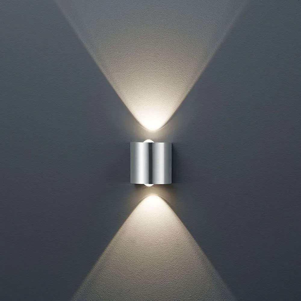 Φωτιστικό Τοίχου-Απλίκα Led Wales 2x300Lm 9x9cm Nickel Mat 225510207 Trio Lighting Metal