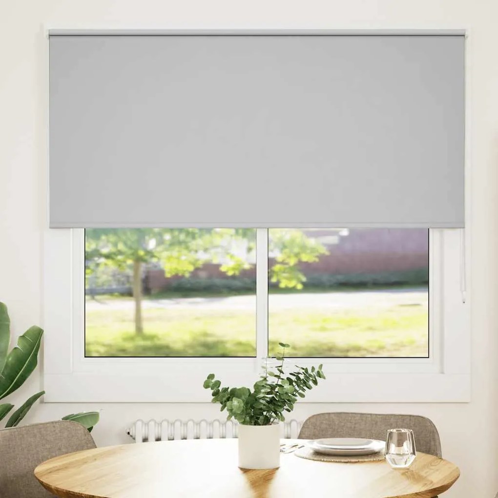 vidaXL Roller Blind Blackout ανοιχτό γκρι 155x130 cm Πλάτος υφάσματος