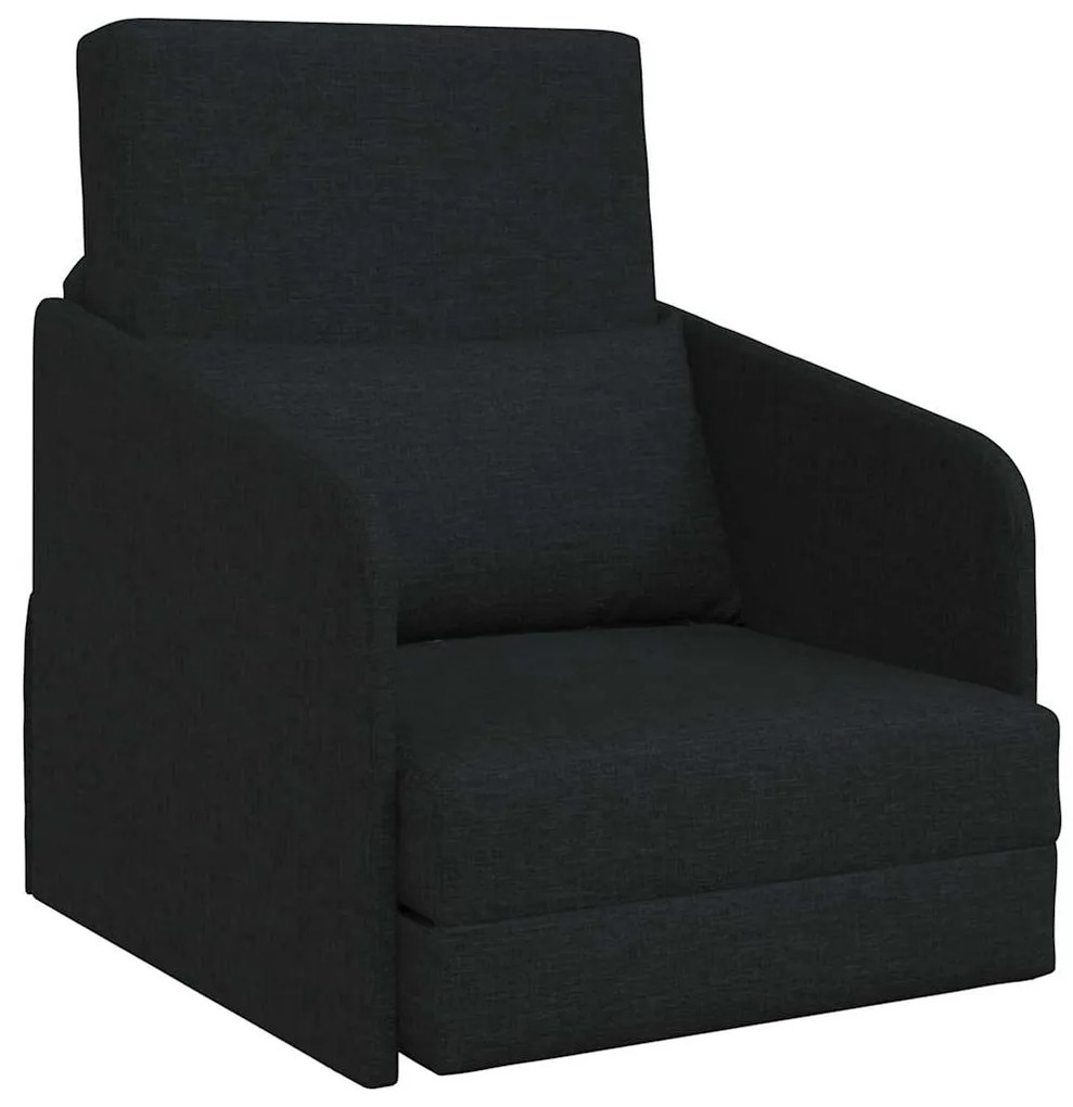vidaXL Κρεβάτι καναπές Μαύρο 65 x 80 x 83 εκ. ύφασμα