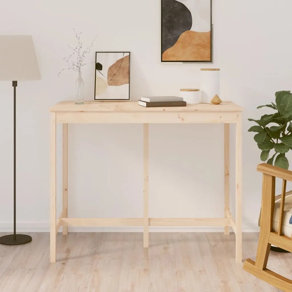 vidaXL Τραπέζι Μπαρ 140x80x110 εκ. από Μασίφ Ξύλο Πεύκου