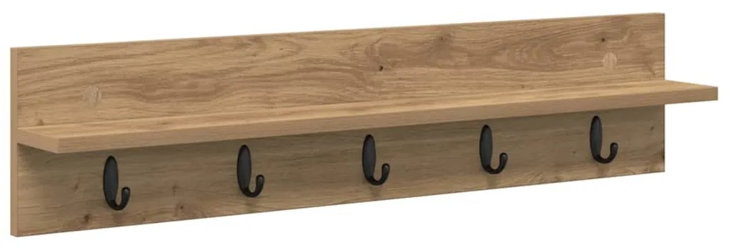 vidaXL Τοίχου Κρεμάστρα με ράφι artisan δρυς 80 x 10.5 x 18 εκ