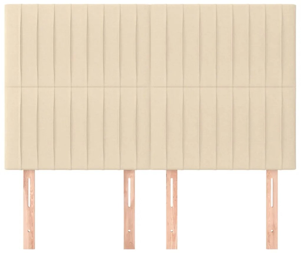 vidaXL Κεφαλάρι Κρεμ 144x5x118/128 εκ. Ύφασμα