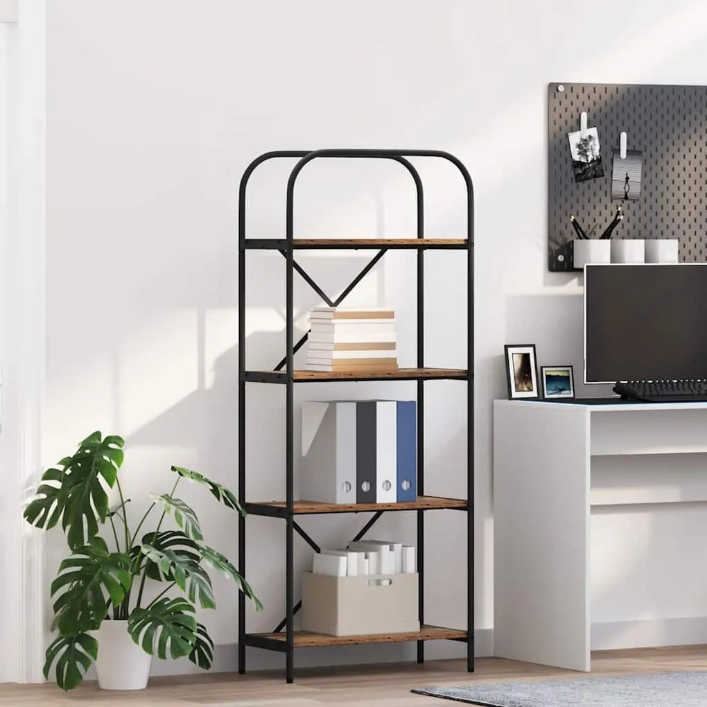 vidaXL Ράφι Βιβλίων Παλαιό ξύλο 60 x 30 x 146 εκ Επεξεργασμένο ξύλο