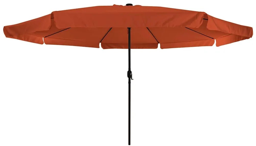 vidaXL Ομπρέλα Κήπου Κόκκινο και Μαύρο 395 x 395 x 245 εκ.