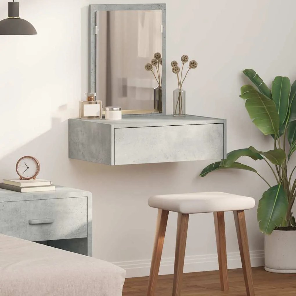 vidaXL Τραπέζι περιποίησης Γκρι 60 x 40 x 70 εκ. Επεξεργασμένο ξύλο