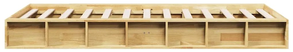 Πλαίσιο κρεβατιού vidaXL χωρίς στρώμα 75x190 cm μασίφ ξύλο δρυς