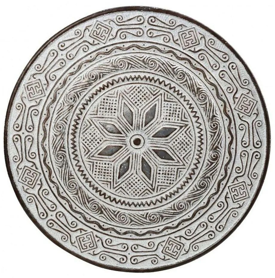 Πίνακας Μεταλλικός ICY230 81x81x4cm Grey Espiel Στρόγγυλοι Metal