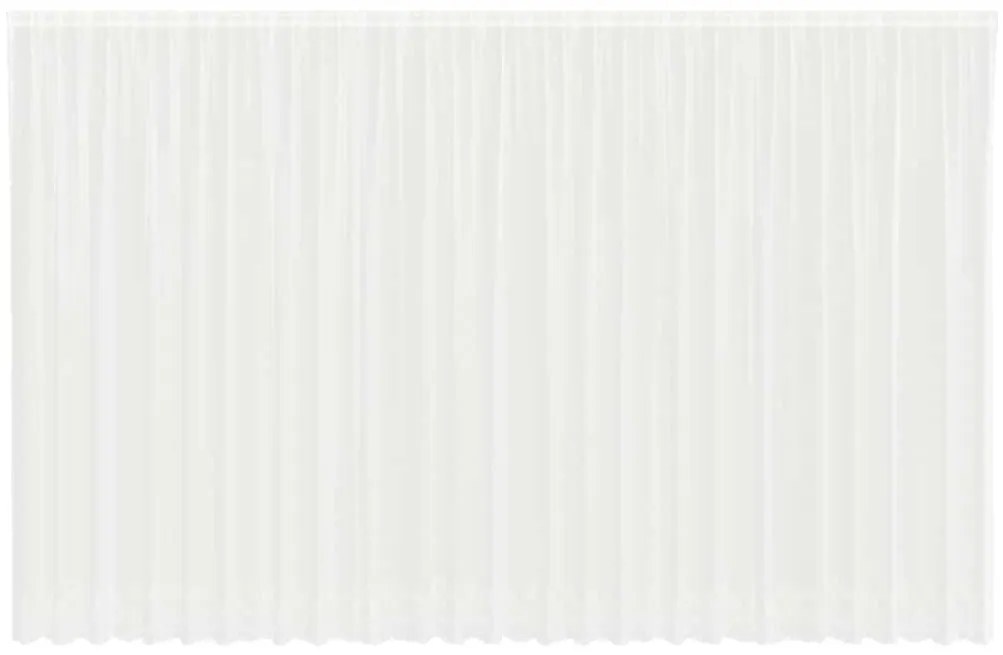 vidaXL Κουρτίνες με κουρτίνες Λευκό 500x100cm Πολυεστέρας