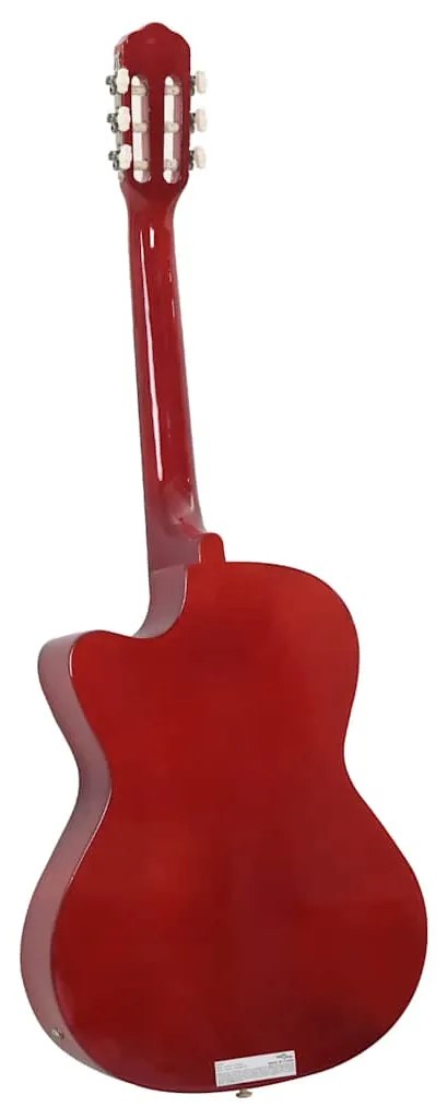 vidaXL Κιθάρα Western Classical Cutaway με Ισοσταθμιτή 6 Χορδές Μαύρη