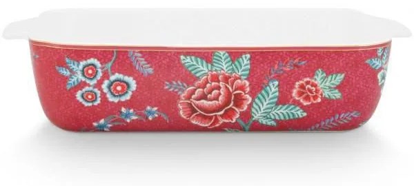 ΣΚΕΥΟΣ ΦΟΥΡΝΟΥ 27.5x18.5x6.5cm PIP STUDIO - FLOWER FESTIVAL DARK PINK