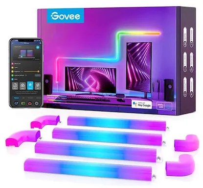 Govee H6062 Διακοσμητικό Φωτιστικό με Φωτισμό RGB Μπάρα LED Διάφανο (6+1)